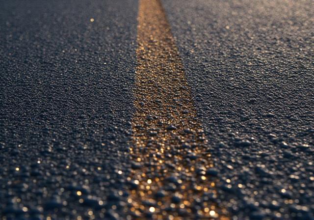 Detailaufnahme einer hochwertigen Straßenoberfläche